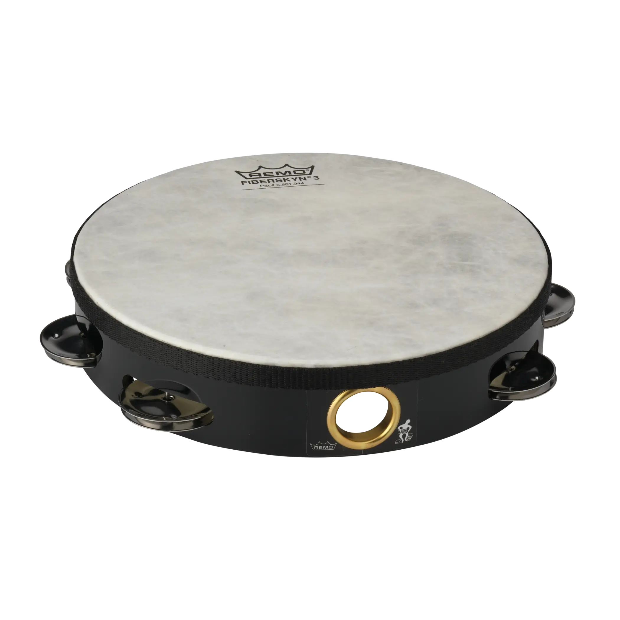 Remo Fiberskyn Tambourine - Quadura Black, 8"