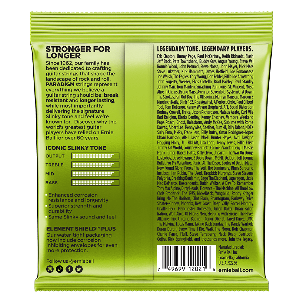 Ernie Ball Regular Slinky Paradigm Electric Guitar Strings 10-46 Gauge