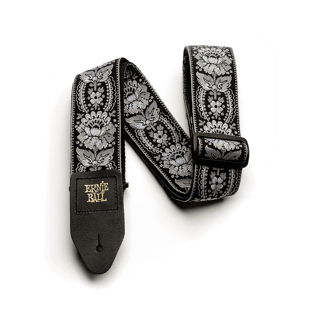 Ernie Ball Classic Jacquard Guitar Strap/Bass Strap - Silver Orleans