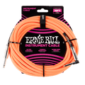 Ernie Ball Braided Instrument Cable Straight/Angle 18ft - Neon Orange
