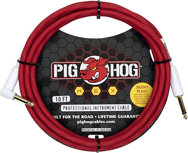 Pig Hog PHSH-R Hex Series Silent TS Instrument Cable