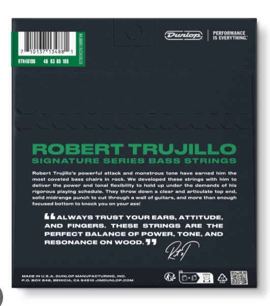 Dunlop STRING LAB SERIES ROBERT TRUJILLO NICKEL WOUND BASS STRINGS 45-105