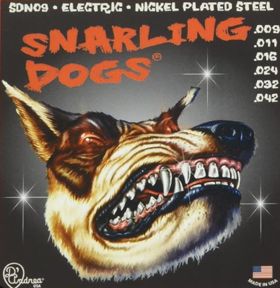 D’Andrea Snarling Dog SDN09 Gauge 9-42 Electric Guitar Strings
