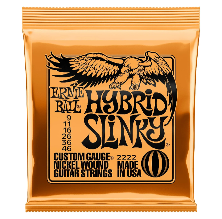 Ernie Ball 2222 Hybrid Slinky Nickel Wound Electric Guitar Strings - (9-46) Standard