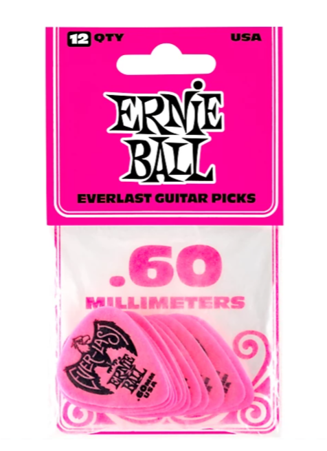 Ernie Ball Everlast Delrin Picks 12 Pack .60 mm 12 Pack