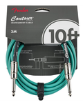 Fender Contour Instrument Cable, Sherwood Green, 10'