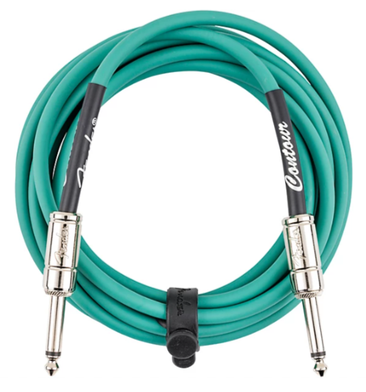 Fender Contour Instrument Cable, Sherwood Green, 10'