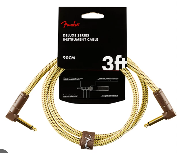 Fender Deluxe Series Tweed Instrument Cable 3"