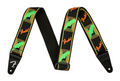 Fender Neon Monogrammed Strap, Green and Orange, 2"