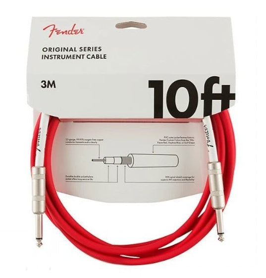 Fender Original Series Instrument Cable, 10', Fiesta Red