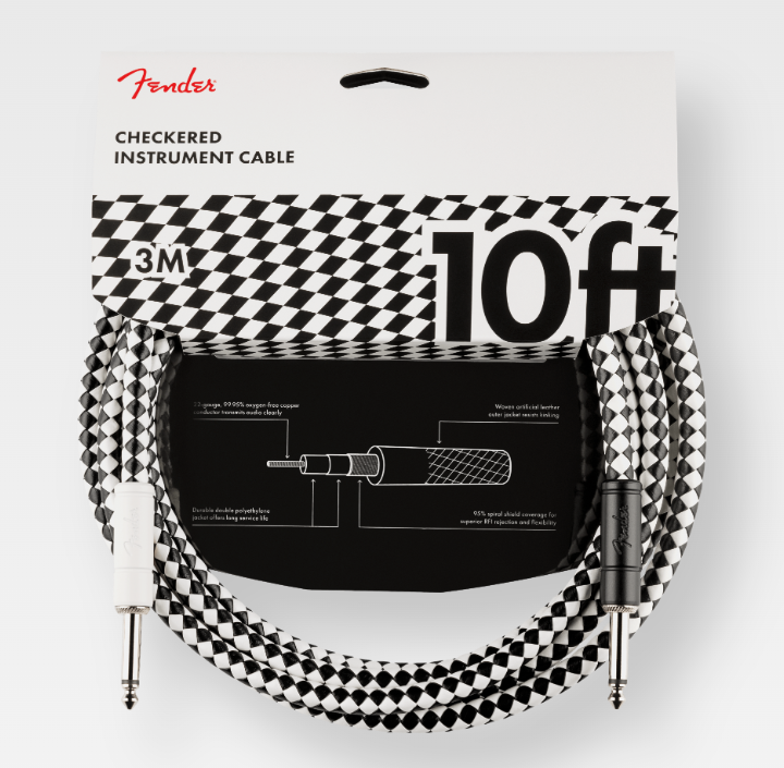 Fender Pro 10' Checkboard Instrument Cable