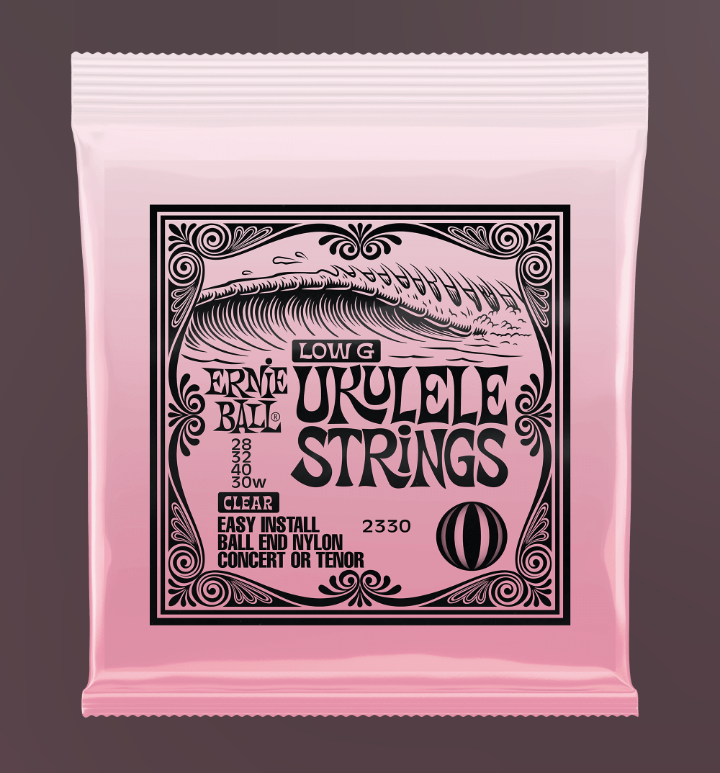 Ernie Ball 2330 Low G Ukulele Strings for Concert/Tenor - Clear Nylon
