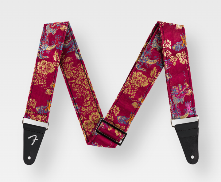 Fender Satin Dragon Strap, Wine