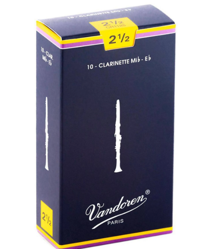 Vandoren CR10 Traditional Bb Clarinet Reeds - Box of 10, Strength 2.5